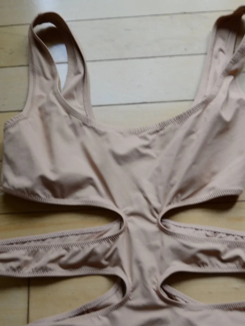 Skims Almond Monokini One Piece Swimsuit Size XL NWT